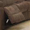 AC Pacific Bill Collection Modern Fabric Upholstered Living Room Reclining Sofa with Padded Pillow Top Armrests, Brown, (Bill-Brown-DRS) view 4