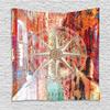 Ambesonne Marine Life Tapestry, European Venice City Blurry Abstract Backdrop with Navy Sea Compass Art Print, Wall Hanging for Bedroom Living Room Dorm Decor, 60" X 80", Coral Beige view 1