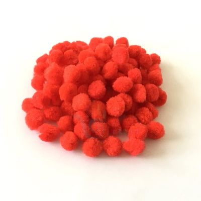 100 Red 12mm or 0.5" Craft Pom Poms BY arkCRAFT