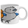 Blue, Gray, and Orange Chicks coffee mug - white view 2