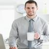 Blue, Gray, and Orange Chicks coffee mug - white view 4