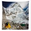 Ambesonne Camper Tablecloth, Everest Peak Base Camp Scenery on Snowy Mountain Climbing ICY High Peaks Art Image, Rectangular Table Cover for Dining Room Kitchen Decor, 60" X 90", White Grey view 2