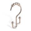 Utopia Alley Shower Hooks - Double Shower Curtain Rings for Bathroom - Rust Resistant Shower Curtain Hooks for Shower Curtain or Liner - Double Roller Shower Curtain Hooks - Set of 12, Brushed Nickel view 2
