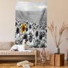 Ambesonne Modern Tapestry, Sunflower Field Black and White a Single Yellow Flower Spring Landscape Individuality, Wall Hanging for Bedroom Living Room Dorm Decor, 60" X 80", Grey view 2