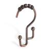 Utopia Alley Shower Hooks - Double Shower Curtain Rings for Bathroom - Rust Resistant Shower Curtain Hooks for Shower Curtain or Liner - Double Roller Shower Curtain Hooks-Set of 12,Oil Rubbed Bronzeg view 2