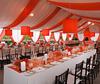 AK-Trading 115" x 144" Orange Chiffon Drapes Panels for Wedding Events & Decor- Backdrop Draping Curtains view 2