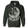 Dolphin Shirt Co Crescent Moon Dreamcatcher White Sweatshirt Hoodie - Forest Green X-Large view 1