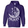 Crescent Moon Dreamcatcher White Sweatshirt Hoodie - Purple Small view 1