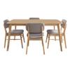 Christopher Knight Home Colette Beatrice Mid-Century Design 5 PC Wood Finished Dining Set (Grey/Oak) view 1