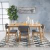 Christopher Knight Home Colette Beatrice Mid-Century Design 5 PC Wood Finished Dining Set (Grey/Oak) view 2