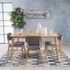Christopher Knight Home Colette Beatrice Mid-Century Design 5 PC Wood Finished Dining Set (Grey/Oak) view 4
