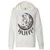 Crescent Moon Dreamcatcher Black Ladies Lightweight Fitted Hoodie - White X-Large view 1