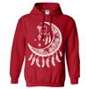 Crescent Moon Dreamcatcher White Sweatshirt Hoodie - Red XX-Large view 1