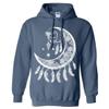Crescent Moon Dreamcatcher White Sweatshirt Hoodie - Indigo Blue X-Large view 1