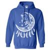 Crescent Moon Dreamcatcher White Sweatshirt Hoodie - Royal XX-Large view 1
