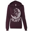 Crescent Moon Dreamcatcher White Ladies Lightweight Fitted Hoodie - Light BlackBerry X-Large view 1