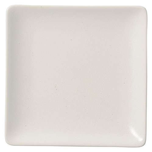 11255358 Commercial Tableware, Square Plate, 6.3 inches (16 cm), White