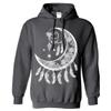 Dolphin Shirt Co Crescent Moon Dreamcatcher White Sweatshirt Hoodie - Charcoal XX-Large view 1