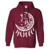 Crescent Moon Dreamcatcher White Sweatshirt Hoodie - Cardinal Red Medium view 1