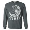 Crescent Moon Dreamcatcher White Long Sleeve Shirt - Dark Heather Small view 1