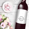DesignThatSign 12 Wreath On Pink Dots Wine/Beer Bottle Labels Easy to Use Self Stick Labels view 1