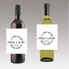 DesignThatSign 12 Wreath On Pink Dots Wine/Beer Bottle Labels Easy to Use Self Stick Labels view 2