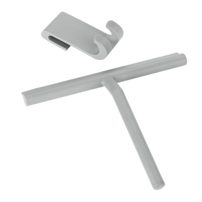 WENKO Bathroom Squeegee Mola in Grey, Stainless-Steel, 21 x 4 x 24.5 cm