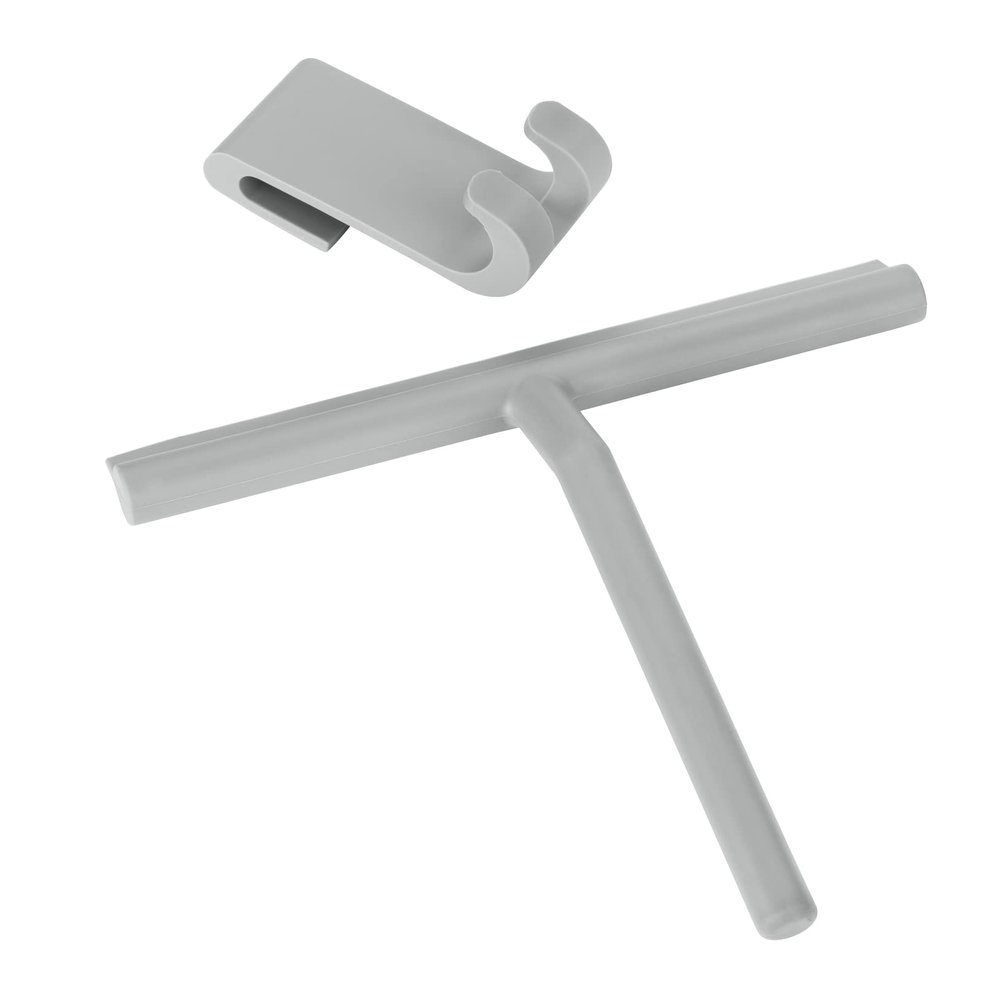 WENKO Bathroom Squeegee Mola in Grey, Stainless-Steel, 21 x 4 x 24.5 cm
