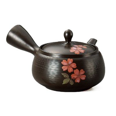 Tokoname Ware Y523 Takeharu Teapot, Kiln Hen Cherry Blossoms, Combed Cherry Blossoms