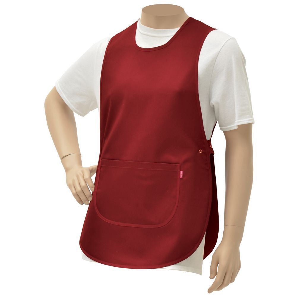 HUBERT Cobbler Apron Red Poly Cotton - 30" L x 19" W