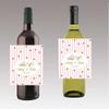DesignThatSign 12 Pink Stripes and Gold Dots Confetti Wine/Beer Bottle Labels Easy to Use Self Stick Labels view 2