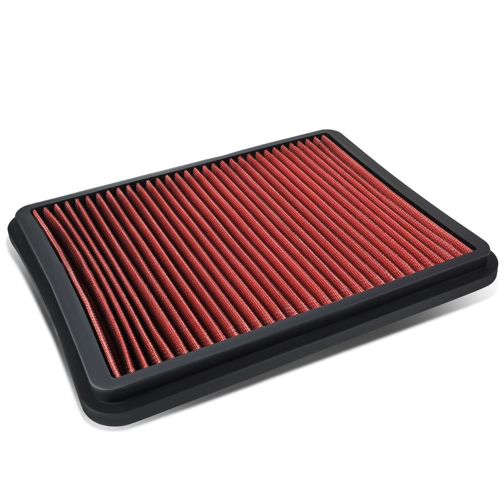 Auto Dynasty High Flow Engine Air Panel Filter Drop-in Reusable & Washable Compatible with 4Runner / Sequoia/Tundra 4.7L (Red)