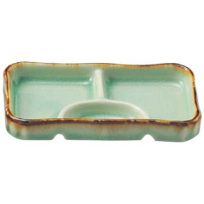 Yamasita Craft 11508500 Vidro Ash Glaze, Rust, Multi-Purpose 3-Piece Dish, 6.6 x 3.5 x 0.9 inches (16.8 x 8.8 x 2.4 cm)