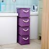 ARPAN Purple 4-Drawer Storage Unit Ideal for Home/Office/Bedrooms (Purple 4-Drawer 18x25x65cm) view 2