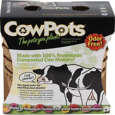 CowPots Plantable Pots, Round, 3-in., 12-Pk.