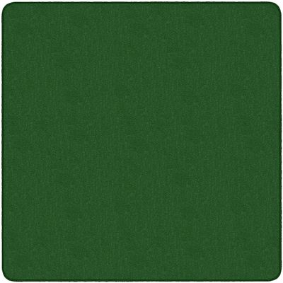 Flagship Carpets Americolors Collection Double Stitched and Serged Edges Carpet for Living Room, Bedroom, Entryway and Playroom Mat, 6' x 6', Solid Clover Green