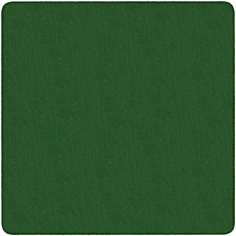 Flagship Carpets Americolors Collection Double Stitched and Serged Edges Carpet for Living Room, Bedroom, Entryway and Playroom Mat, 6' x 6', Solid Clover Green
