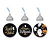 Andaz Press Chocolate Drop Labels Trio, Fits Kisses Party Favors, Happy Halloween Printed Gold Glitter, 216-Pack, Envelope Seals Stickers view 1