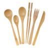 BambooMN Organic Reusable Bamboo Utensil Set 3 Spoons Fork Knife and Chopsticks - 30 Sets view 1