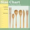 BambooMN Organic Reusable Bamboo Utensil Set 3 Spoons Fork Knife and Chopsticks - 30 Sets view 2