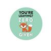 Andaz Press Funny Farewell Retirement Party Decorations, You're Leaving? Zero Fox Given (Graphic), Round Circle Label Stickers, 4Zero-Pack view 1