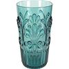 Case Pack of 24 Le Cadeaux Fleur Teal Blue Polycarbonate Long Drink Glasses view 1