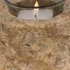 Beige Marble Medium Tealight Urn, Keepsake Plus Memorial Candle Urn, 4.5-5.5 Inches High view 2