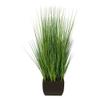 Artificial 50" Grass in X-Large Rectangle Zinc (Matte Brown) view 1