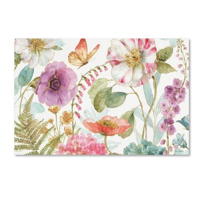 Trademark Fine Art Rainbow Seeds Flowers I by Lisa Audit, 16x24-Inch
