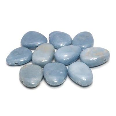 CrystalAge Angelite Drilled Tumble Stone