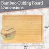 BambooMN Brown Large Natural Bamboo Cutting Board with Juice Groove For Home and Kitchen - 16.85" x 11.75" x 0.5" 3-Ply - 1 Piece view 4