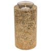 Beige Marble Tealight Urn, Memorial Candle Cremation Urn, 6.5 Inches Tall view 1