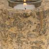 Beige Marble Tealight Urn, Memorial Candle Cremation Urn, 6.5 Inches Tall view 2