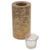Beige Marble Tealight Urn, Memorial Candle Cremation Urn, 6.5 Inches Tall view 3